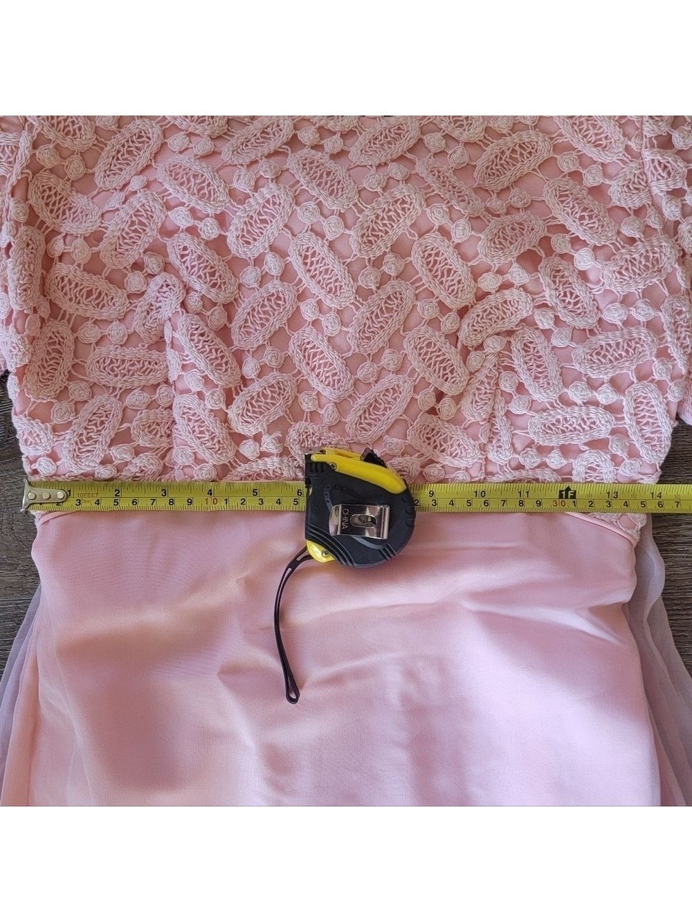 Vintage Dress Empire Waist Pink #1826 - Picture 13 of 16